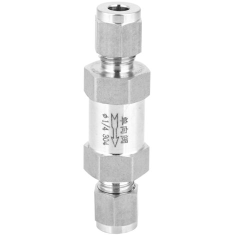 Rückschlagventil aus Edelstahl 304, 1/4"-BSPP-Innengewinde für Wasser, Öl und Gase