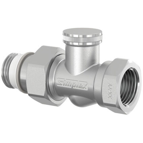 Rückschlagventil Flamco-meibes Simplex Messing vernickelt 10 bar 110 °C