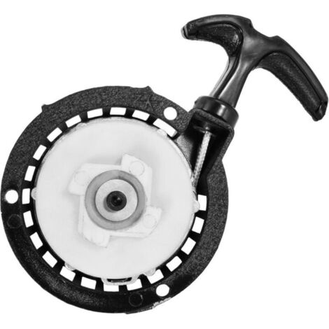 Rückstoßstarter aus Aluminiumlegierung für 47ccm 49ccm Mini Moto Quad, Nylon Mini Easy Pull Starter Schwarz