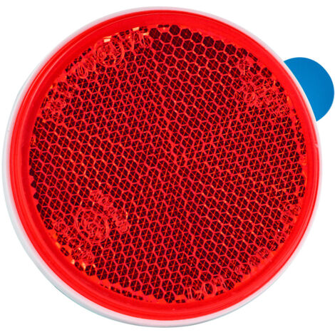 Rückstrahler Katzenauge Ø 60 mm Reflektor rund rot selbstklebend