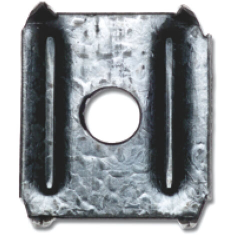 Rückwand-Halteplatte, 17 x 16 x 1 mm, Stahl blank