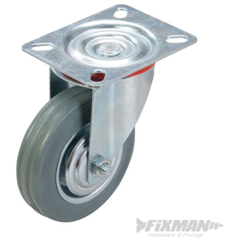 RUEDA 100 GIRATORIA PLATAFORMA PLASTICO/GOMA 80K