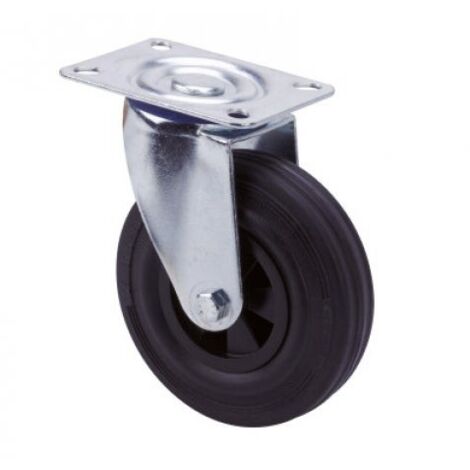 RUEDA 200 GIRATORIA PLATAFORMA PLASTICO/GOMA 200K