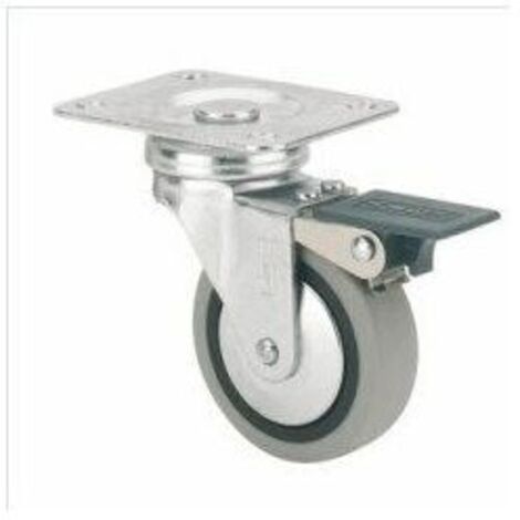 Rueda .40 Girat.Plataf.Goma Gris Freno 22K