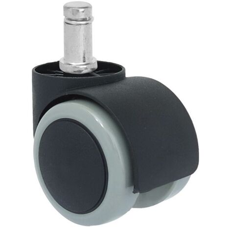 RUEDA .50 GIRATORIA ESPIGA 11 NEGRA/GRIS 50K