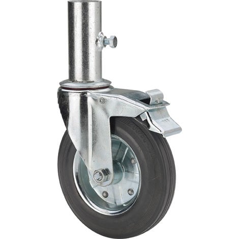 Rueda Alex para Andamio con Freno Giratoria 200mm Hembra 200mm
