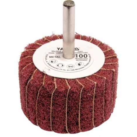 Rueda de aletas con vástago 50x30x6 p150 YT-83392 YATO