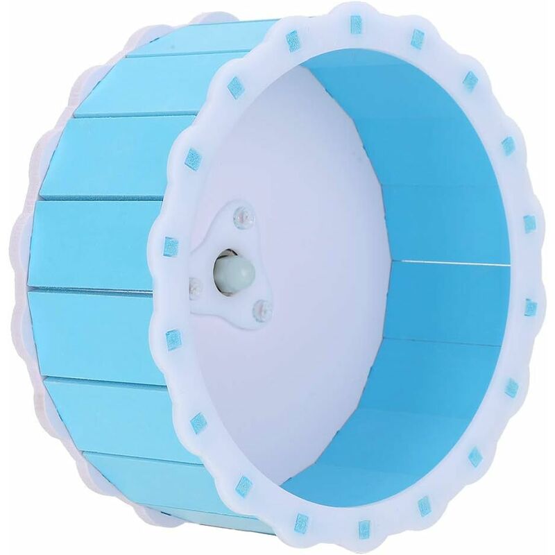 

Rueda de carreras para mascotas, hámster de conejillo de indias colorido, tablero de madera, rueda silenciosa para correr, accesorio de juguete para