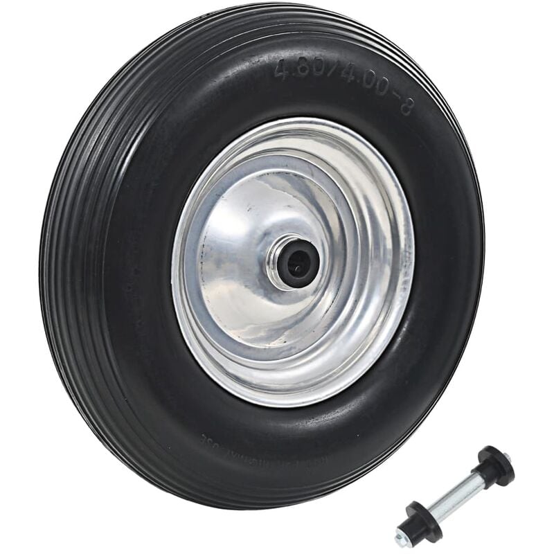 

Rueda de carretilla con eje macizo PU 4.00-8 390 mm - Negro