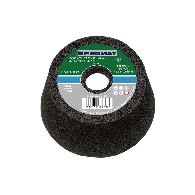 

Muela De Copa C16N 110/100 Mm Piedra Nat. Y Artif., Acero Fu