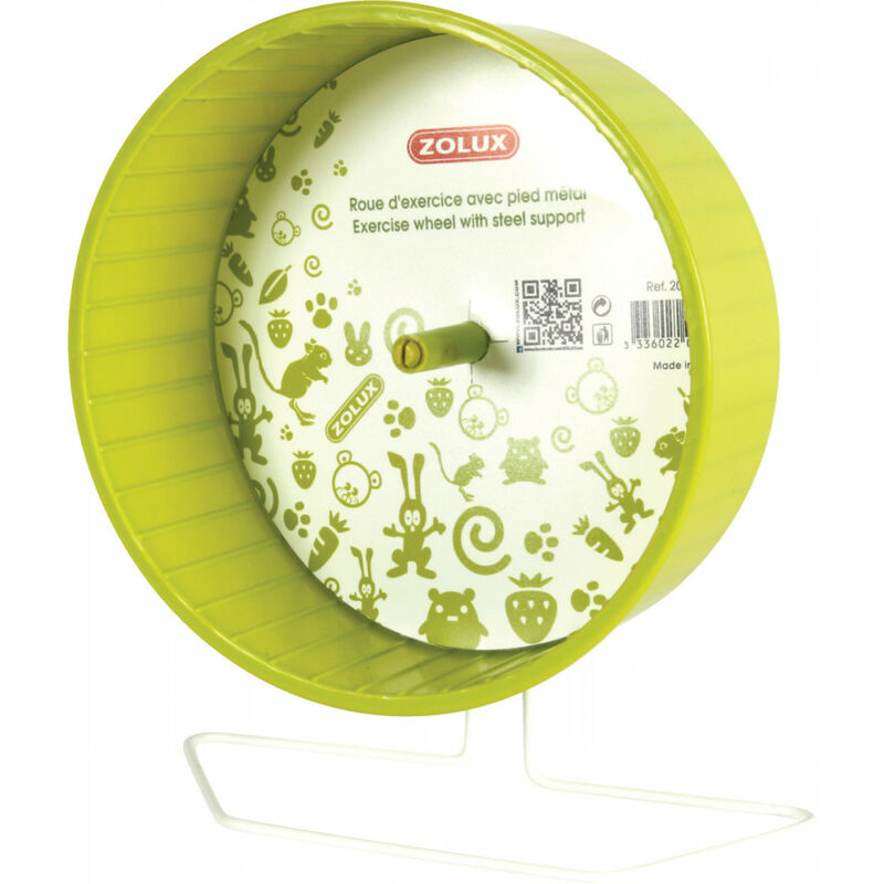 

Rueda de ejercicio con pie metálico, ø20 cm, verde anís, para roedores.