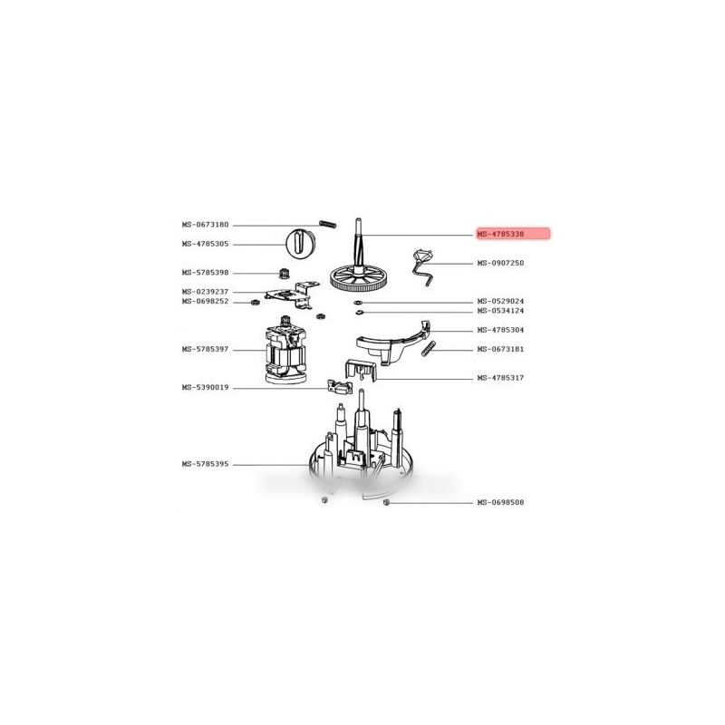 Rueda de piñón para robot multifunción Moulinex MS-4785338