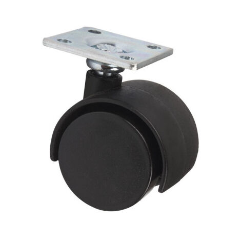 Rueda de plástico con placa de 42 mm para pesos desde 15 kg hasta 25 kg                          40 mm
