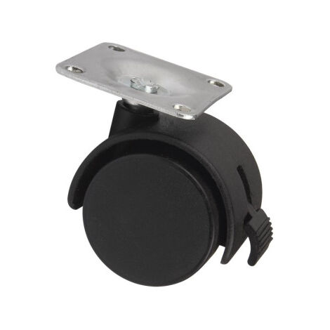Rueda de plástico con placa de 42 mm y freno con diámetros desde 30 mm hasta 50 mm                          40 mm