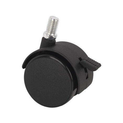Rueda de plástico con tornillo y freno diámetros desde 30 mm hasta 50 mm para pesos desde 15 kg hasta 25 kg                 Ø50mm - Tornillo 8X15