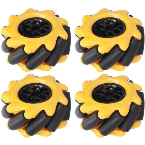 Rueda de robot, rueda Mecanum, rueda omnidireccional, 48 mm, dos pares