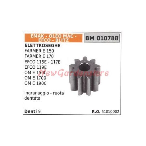 Rueda dentada EMAK para motosierra FARMER E 150 E 170 EFCO 115E 010788