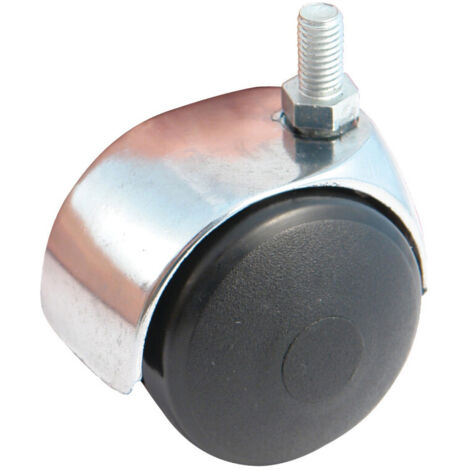 RUEDA DOBLE RODILLO 50MM VASTAGO M8 CROMADO E - AVL - 595230AC