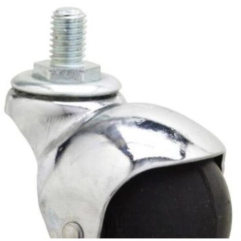 rueda domestica goma negra esfera espiga m10x50mm ,        , rueda domestica goma negra esfera espiga m10x50mm ,
