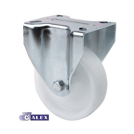 Rueda Fija 125Mm 2-0240 Pl.107X086 250Kg.Liso Pol Bl Zv Ut A