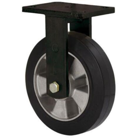 rueda fija  17hlb250e-deb aluminio-goma negra elastica eje bolas