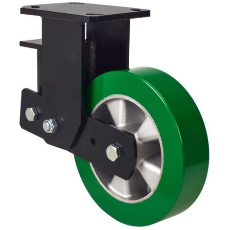rueda fija  17hlsb160-augb suspension aluminio-poliur.verde eje bolas
