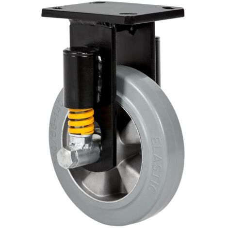 rueda fija  17hlse200-degb suspension goma gris elastica eje bolas