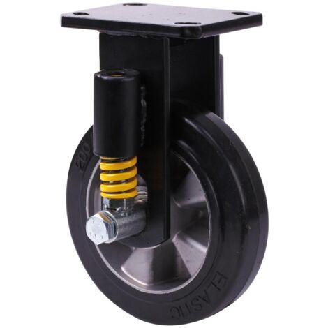 rueda fija  17hlse250-deb suspension goma negra elastica eje bolas