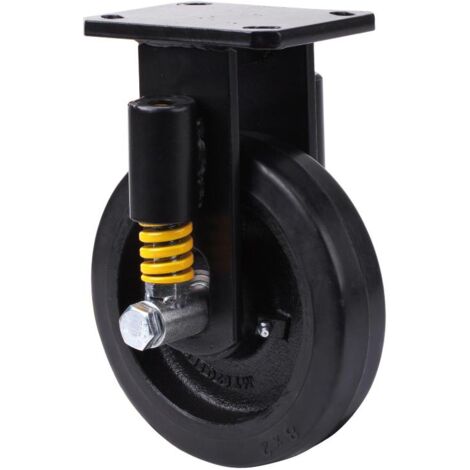rueda fija  17hlse250-hgb suspension hierro-goma negra natural eje bolas