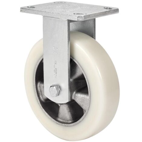 rueda fija  17slr160-ausb alum.-poliur.blanco"veloc"eje bolas