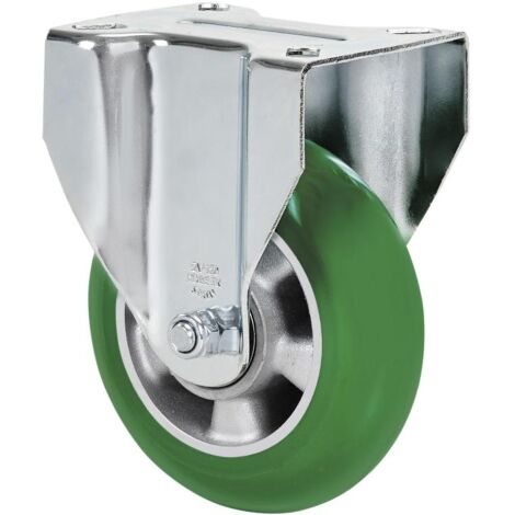 rueda fija  17zv200-auagb aluminio-poliur.verde eje bolas balona