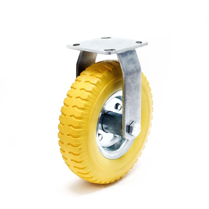 

Rueda fija 225x58mm Llanta metálica Soporte montaje fijo Anti-pinchazos Robusta Carretilla Remolque