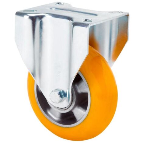 rueda fija  4mm 17zvr200-auab aluminio-poliur.naranja eje bolas balona