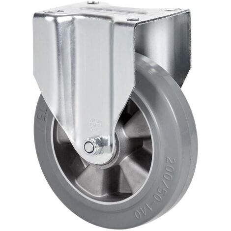 rueda fija  4mm 17zvr200-degb aluminio-goma gris elastica eje bolas