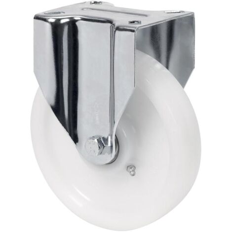 rueda fija  4mm 17zvr200-ftb nylon blanco extrafuerte eje bolas