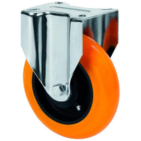 rueda fija  4mm 17zvr200-huab hierro-poliur.naranja eje bolas balona