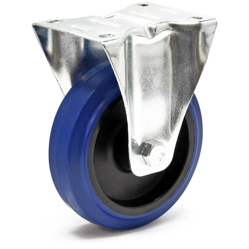 

Rueda fija de transporte 125 mm Rueda plástico Placa montaje Hasta 200 kg Marcha suave Amortiguación