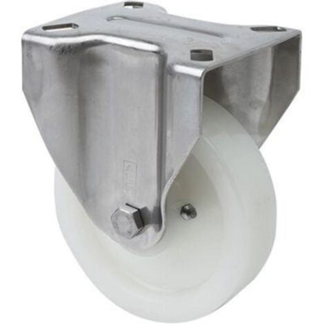 rueda fija  inox.17zvi125-fte nylon blanco extrafuerte eje liso