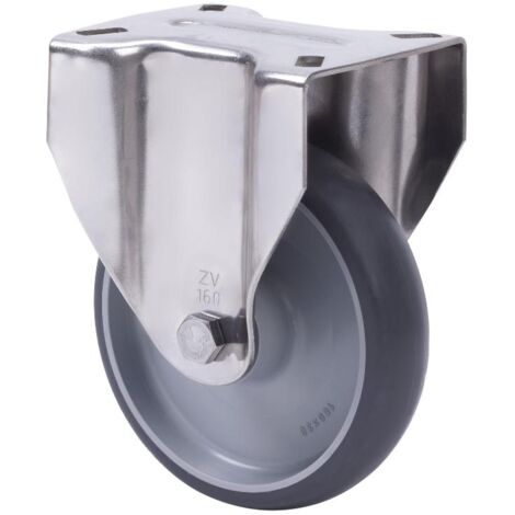 rueda fija  inox.17zvi125-pgzn poliamix-goma gris inyect.eje liso