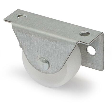 rueda fija lateral padi a/nylon ø38 h41 aro polipropileno. soporte galvanizado.