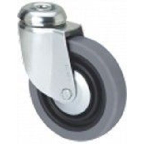rueda giratora agujero m10 20bh100cp-plgi poliamix-goma gris eje liso
