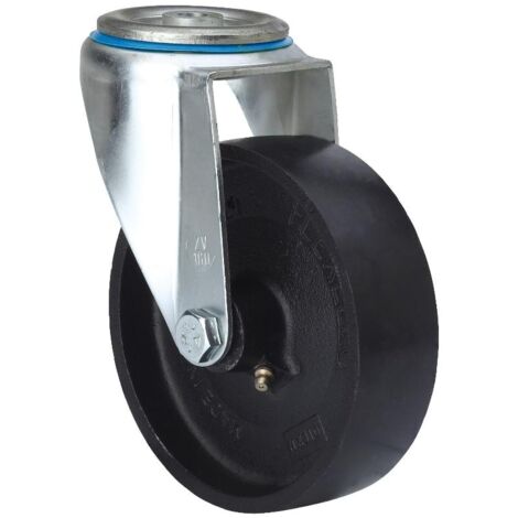 rueda giratora agujero m10 20zvl80-ta hierro fundido eje liso