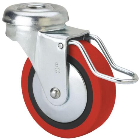 rueda giratora agujero m10 freno varil.21bsrfv60cp-ppi plmix-poliur.rojo liso