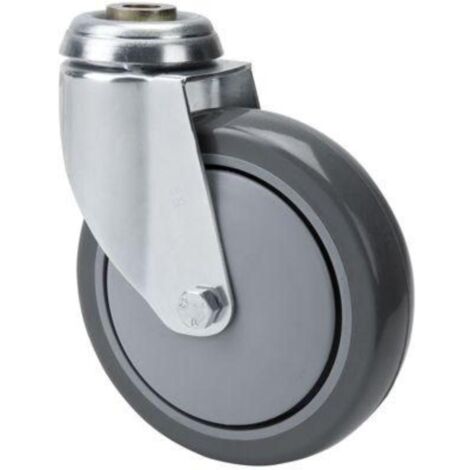 rueda giratora agujero m12 20m125cp-puisb polip.-poliur.gris eje bolas