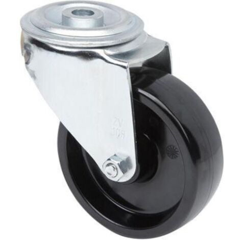 rueda giratora agujero m12 20zv100-ttb resina negra eje bolas