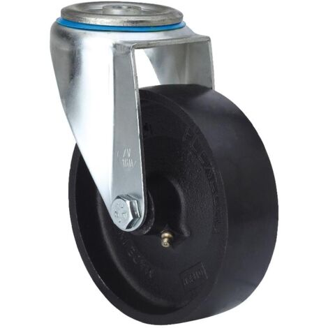 rueda giratora agujero m12 20zv200-ta hierro fundido eje liso