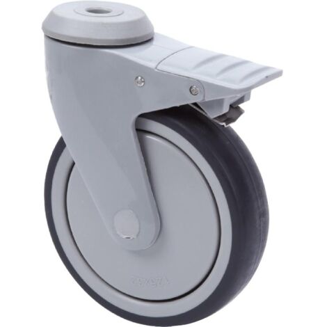rueda giratora agujero m12 freno nylon 20anfd100-an poliur.gris inyect.bolas