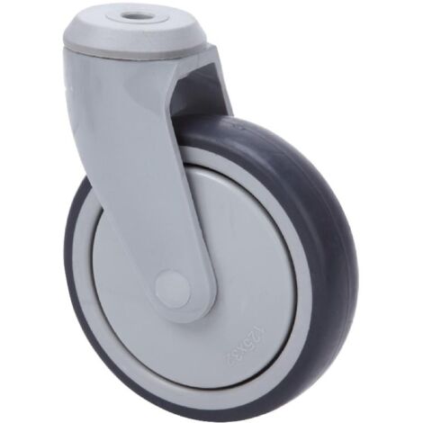 rueda giratora agujero m12 nylon 20an100-an poliur.gris inyect.eje bolas