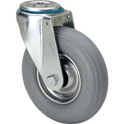 rueda giratora aguj.m12 20zv200-emr metalico-impinchable gris rodillos