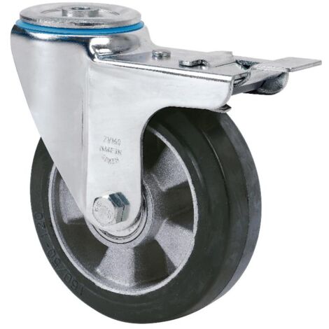 rueda giratora aguj.m12 fr.20zvfd100-deb aluminio-goma negra elastica bolas